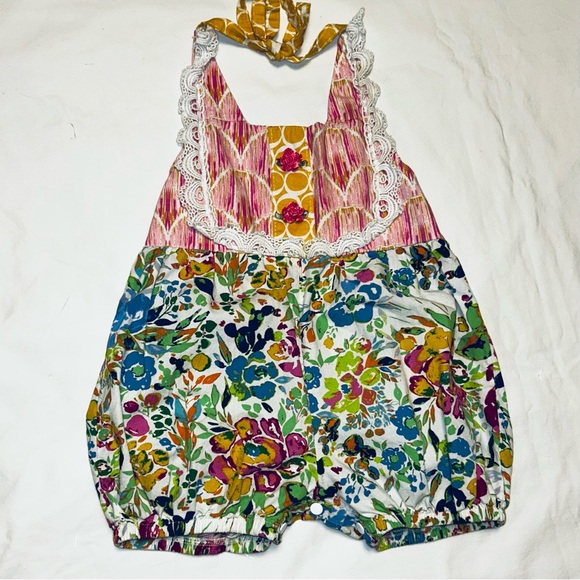 Haute Baby Other - Haute Baby floral sunsuit sz 24 months EUC smoke free home